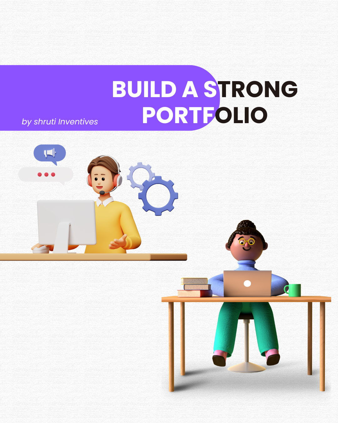 Email marketing graphic highlighting promotion for portfolio building